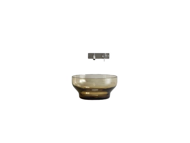 Rexa design murano bronz v30 rectangular countertepop sink with overflow - afbeelding 1 van  6