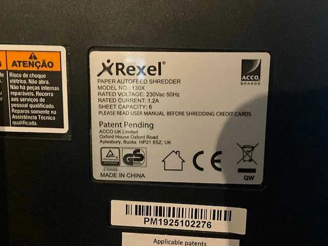 Rexel 130 x papiervernietiger - afbeelding 4 van  4