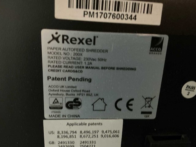 Rexel 200x papier shredder - afbeelding 8 van  8