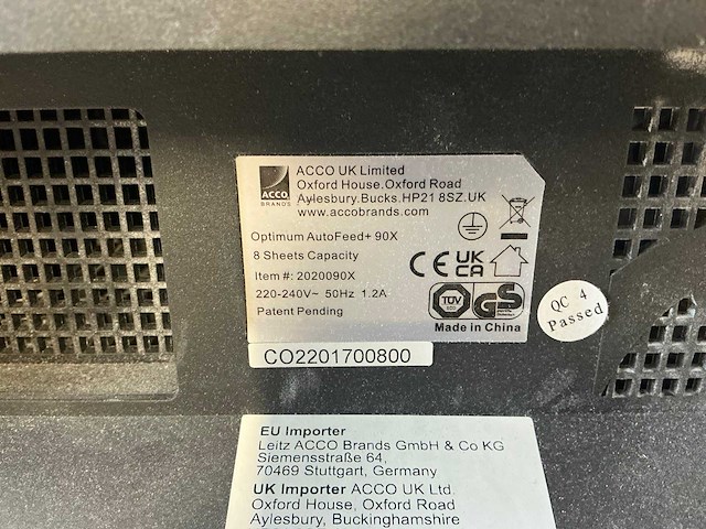 Rexel optimum autofeed+ 90x papier shredder - afbeelding 7 van  8