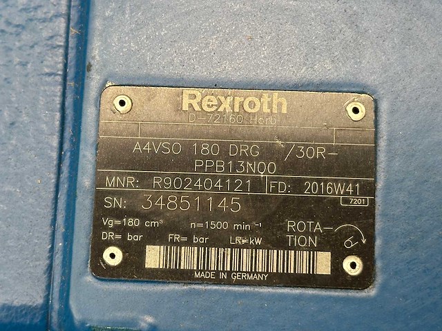 Rexroth - a4vso 180 drg - hydrauliekpomp (4x) - afbeelding 7 van  8