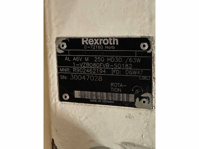 Rexroth - a6vm 250 hd3d/63w - hydraulische axiale pomp - r902462194 - afbeelding 3 van  8