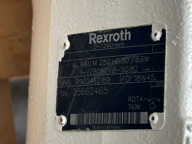 Rexroth - a6vm 250hd3d/63w axial piston motor (2x) - afbeelding 2 van  8