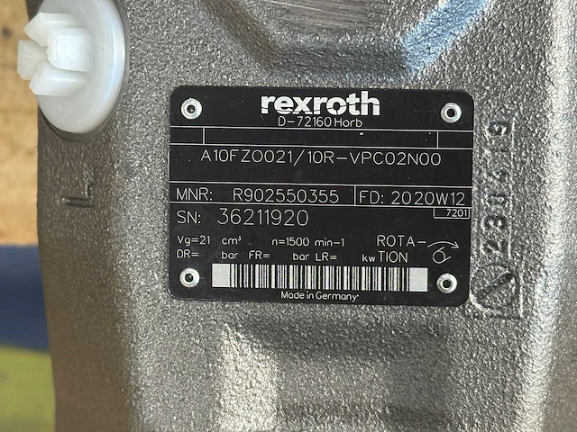 Rexroth - r902550355 / a10fzo021/10r-vpc02n00 - hydrauliekpompen 6x - afbeelding 3 van  6