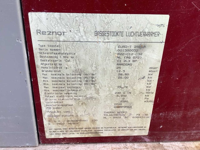 Rezner euro-t 2526a gaskachel - afbeelding 8 van  8