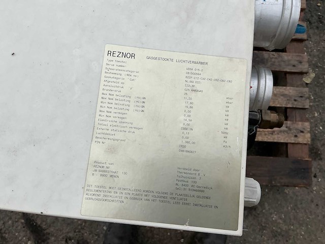 Reznor udsa 015-2/025-2 gaskachel (2x) - afbeelding 2 van  10