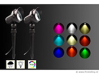 Rgb led-spot – ip54waterdicht – aluminium – ø60 mm – inclusief lamp (x6) - afbeelding 1 van  4