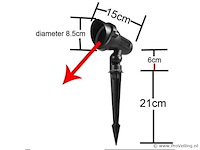 Rgb led-spot – ip54waterdicht – aluminium – ø60 mm – inclusief lamp (x6) - afbeelding 2 van  4