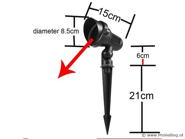 Rgb led-spot – ip54waterdicht – aluminium – inclusief lamp (x10) - afbeelding 2 van  4