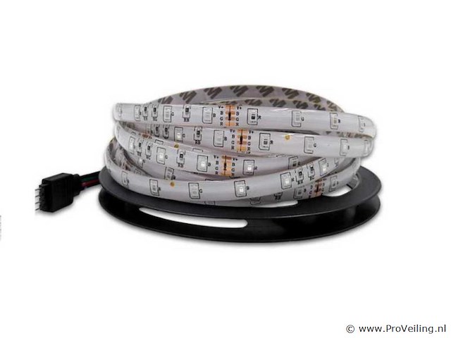 Rgb led strip 5m – complete kit met afstandsbediening en adapter (x4) - afbeelding 2 van  5