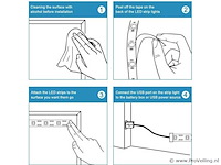 Rgb led strip 5m – complete kit met afstandsbediening en adapter (x4) - afbeelding 4 van  5