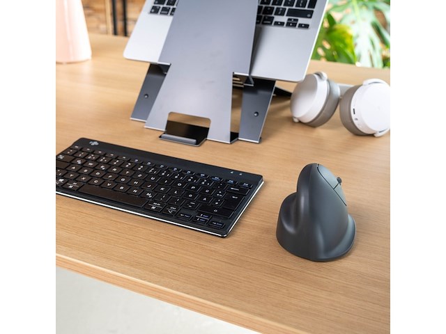 Rgo he basic ergonomische muis bluetooth zwart - afbeelding 2 van  4