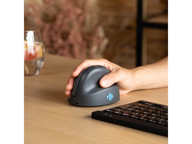 Rgo he basic ergonomische muis bluetooth zwart - afbeelding 4 van  4