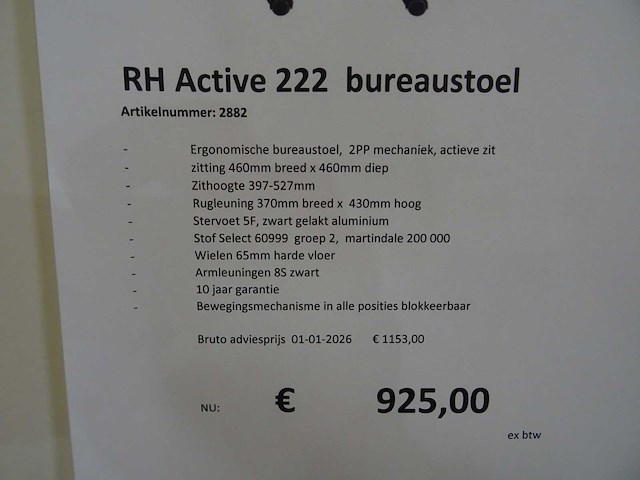 Rh - active 222 - bureaustoel - afbeelding 3 van  3