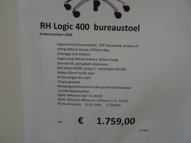 Rh - logic 400 - bureaustoel - afbeelding 3 van  3