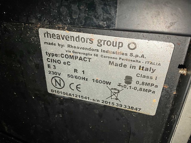 Rheavendors compact cino ec koffiemachine - afbeelding 9 van  9
