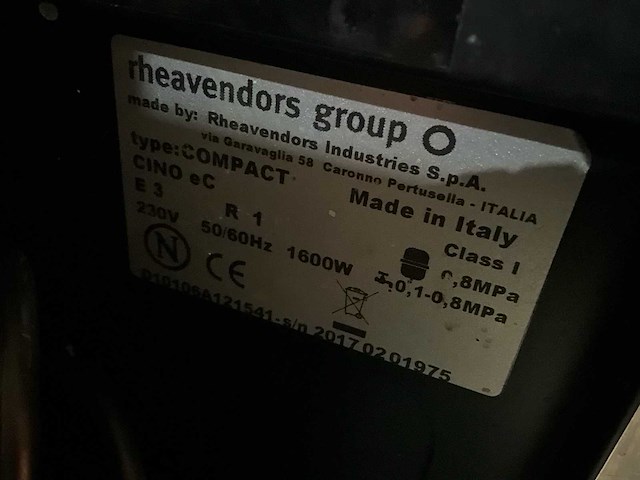 Rheavendors compact cino ec koffiemachine - afbeelding 2 van  10
