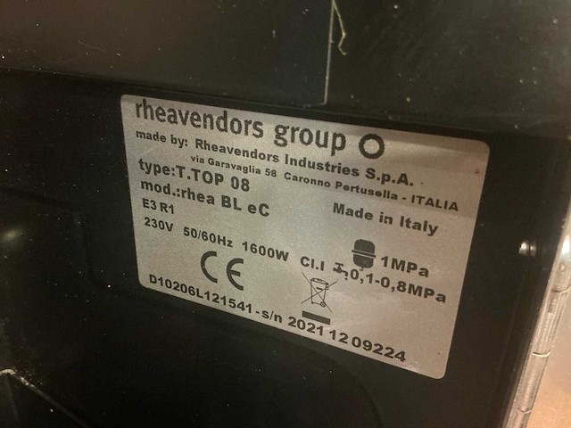 Rheavendors group t.top 08 koffiemachine - afbeelding 8 van  8