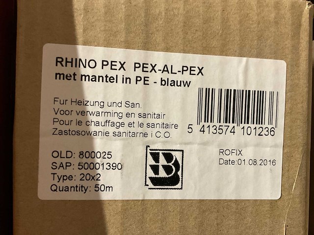 Rhino 20x2mm doos á 50m meerlagenbuis met mantel - afbeelding 1 van  1