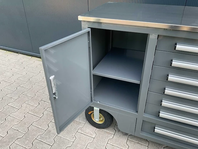 Rhino-cross 4.5ft-7d-2-01c grijs gereedschapswagen - afbeelding 7 van  14