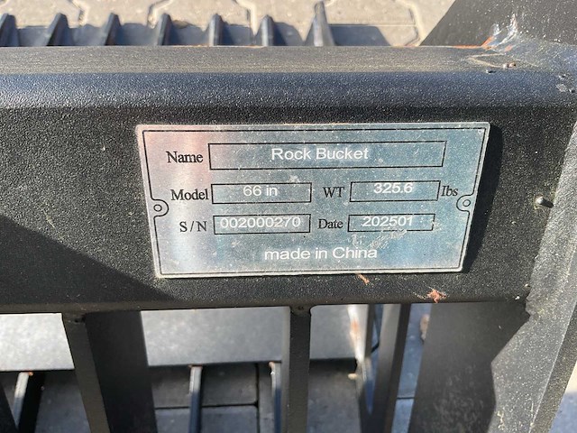 Rhino-cross-attachment rock bucket sh-66 schranklader - afbeelding 6 van  9