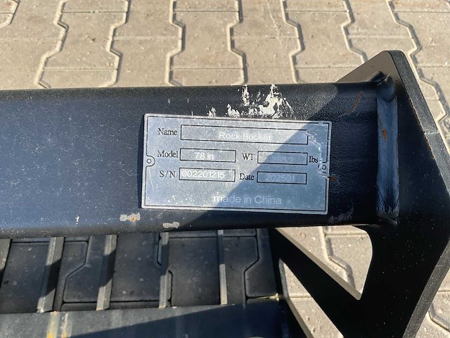 Rhino-cross-attachment rock bucket sh-78 schranklader - afbeelding 9 van  9