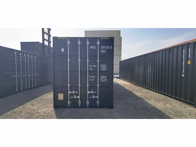 Rhino-cross-containers - 40ft high cube zwart - zeecontainer met 2 zijdeuren - 2025 - afbeelding 6 van  16