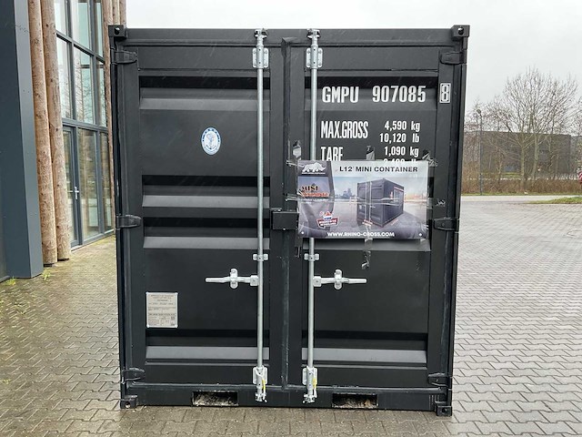 Rhino-cross-containers 12ft mini container met deur en raam - afbeelding 12 van  17