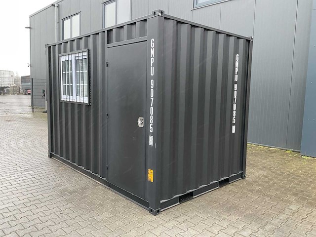Rhino-cross-containers 12ft mini container met deur en raam - afbeelding 8 van  14