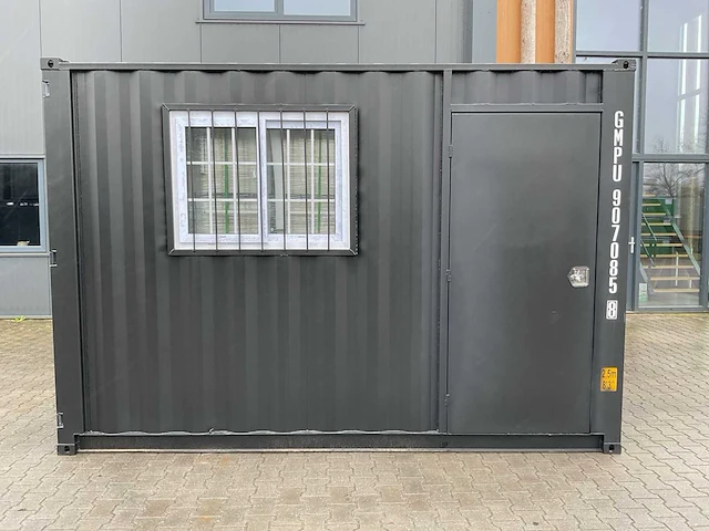 Rhino-cross-containers 12ft mini container met deur en raam - afbeelding 10 van  17