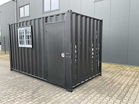 Rhino-cross-containers 14ft mini container met deur en raam - afbeelding 1 van  5
