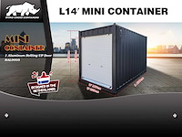 Rhino-cross-containers 14ft zeecontainer met roldeur - afbeelding 3 van  3