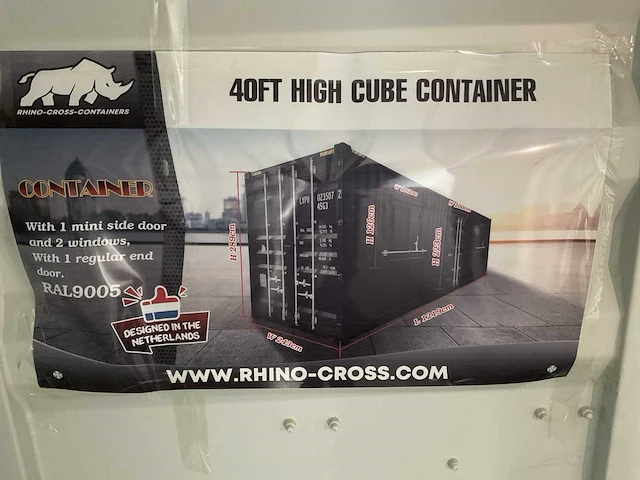 Rhino-cross-containers 40 ft high cube zeecontainer met 2 ramen en 1 minideur - afbeelding 4 van  18
