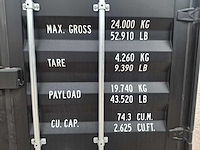 Rhino-cross-containers 40 ft high cube zwart zeecontainer met 4 zijdeuren - afbeelding 2 van  23