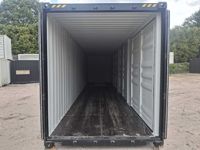 Rhino-cross-containers 40 ft high cube zwart zeecontainer met 4 zijdeuren - afbeelding 8 van  23