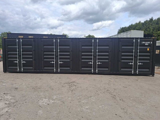 Rhino-cross-containers 40 ft high cube zwart zeecontainer met 4 zijdeuren - afbeelding 9 van  23
