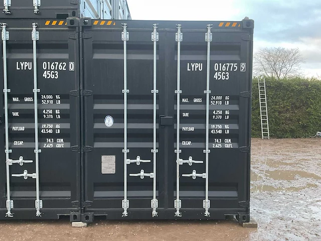 Rhino-cross-containers 40ft high cube 19.5 ton zeecontainer met 3 zijdeuren - afbeelding 2 van  5