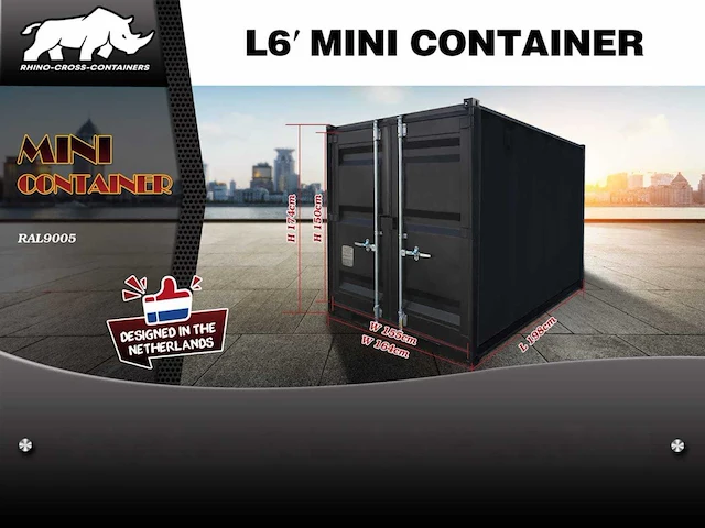 Rhino-cross-containers 6ft mini container - afbeelding 16 van  16