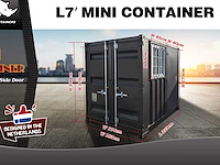 Rhino-cross-containers 7ft mini container met deur en raam - afbeelding 7 van  7