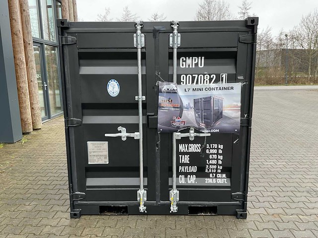 Rhino-cross-containers 7ft mini container met deur en raam - afbeelding 19 van  21