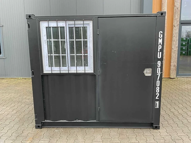 Rhino-cross-containers 7ft mini container met deur en raam - afbeelding 2 van  9