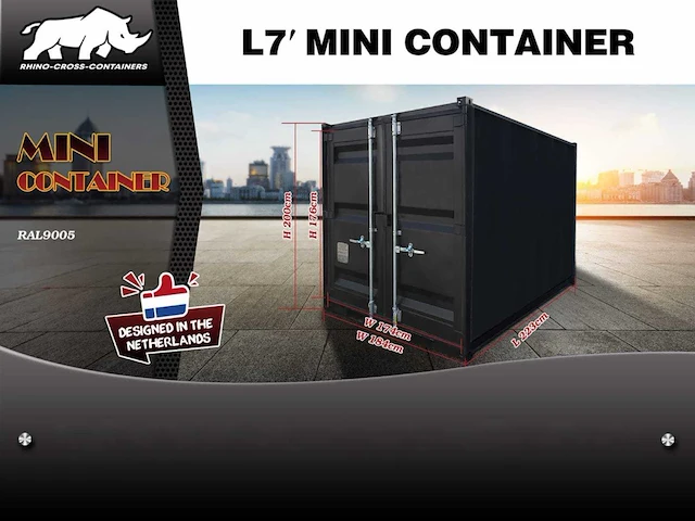 Rhino-cross-containers 7ft mini container - afbeelding 7 van  15