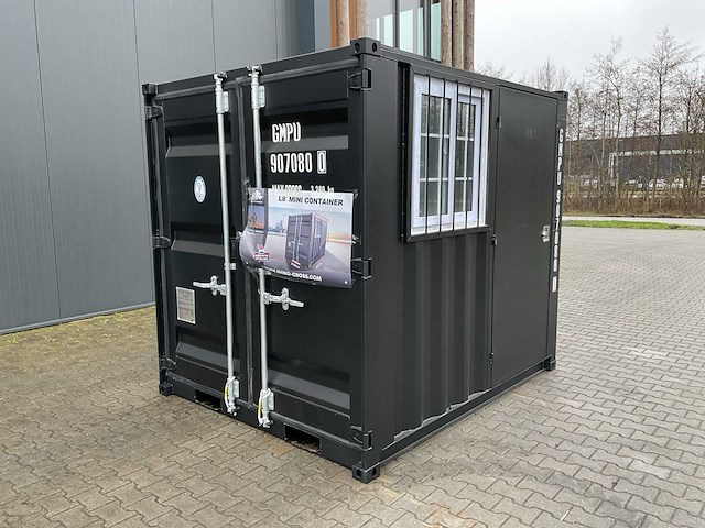 Rhino-cross-containers 8ft mini container met deur en raam - afbeelding 1 van  21
