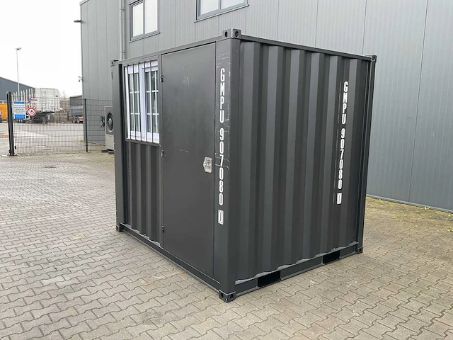 Rhino-cross-containers 8ft mini container met deur en raam - afbeelding 7 van  14