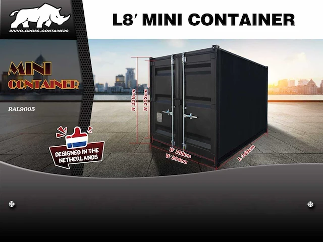 Rhino-cross-containers 8ft mini container - afbeelding 7 van  15