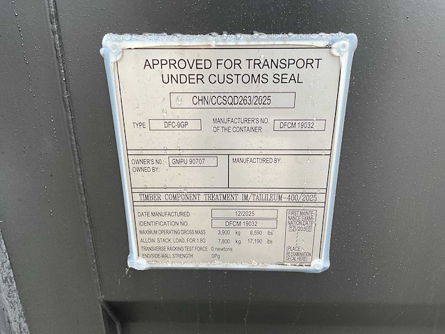 Rhino-cross-containers 9ft mini container met deur en raam - afbeelding 15 van  21