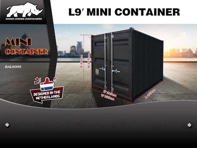 Rhino-cross-containers 9ft mini container - afbeelding 7 van  7