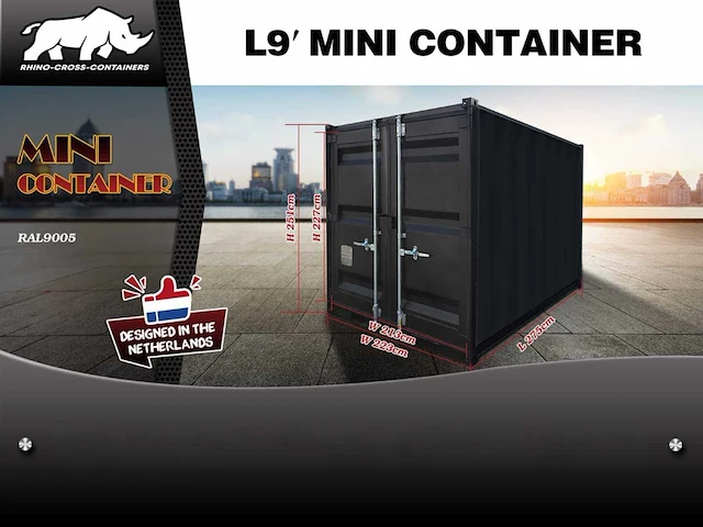 Rhino-cross-containers 9ft mini container - afbeelding 11 van  14