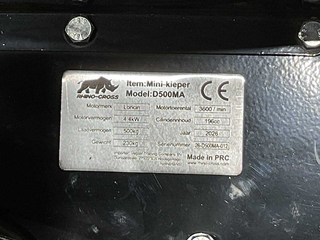 Rhino-cross d500ma mini dumper - afbeelding 40 van  50