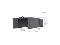 Rhino-cross-garages 1020 6,02x3x2,32 m - garage/loods compleet met wand- en dakpanelen - afbeelding 1 van  3